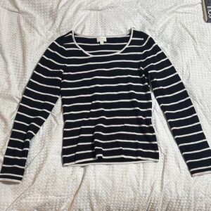 Cyrus Black and White Striped Top